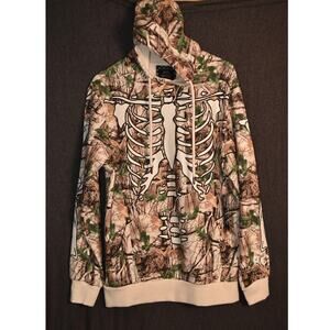 NEW Rebel Vengeance Men's Medium Camo Ribcage Y2K Hoodie Pullover NWT